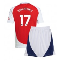 Camiseta Arsenal Oleksandr Zinchenko #17 Primera Equipación para niños 2024-25 manga corta (+ pantalones cortos)